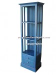 jual lemari buku blue 2 drawer medium bookcase