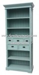 model lemari buku terbaru blue antique french bookcase